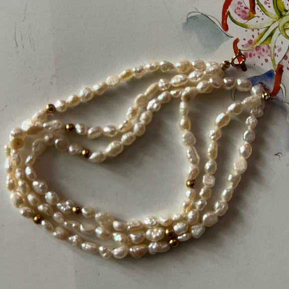 Rice Pearl 14KG Bracelet - Picture 7 of 11